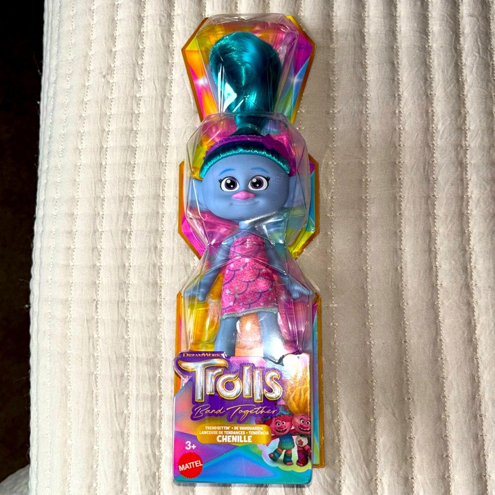 Brand new in package Trolls Movie Chenille doll